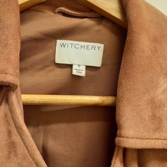 Witchery Suede Biker Style Jacket Size 6 - Picture 6 of 8